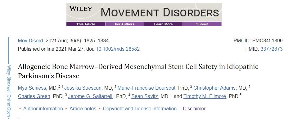美國麥戈文醫(yī)學(xué)院：干細(xì)胞治療帕金森病安全、有效！