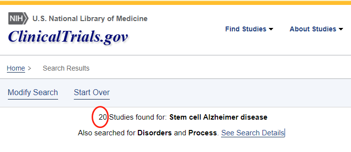 在ClinicalTrail上注冊的干細(xì)胞治療AD臨床研究還有20余項(xiàng) 在ClinicalTrail上注冊的干細(xì)胞治療AD臨床研究還有20余項(xiàng)