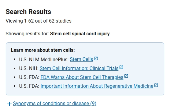 我國干細(xì)胞治療脊髓損傷的醫(yī)院有哪些？