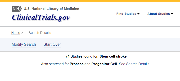 71項研究使用一種或另一種干細(xì)胞治療中風(fēng)患者的臨床試驗
