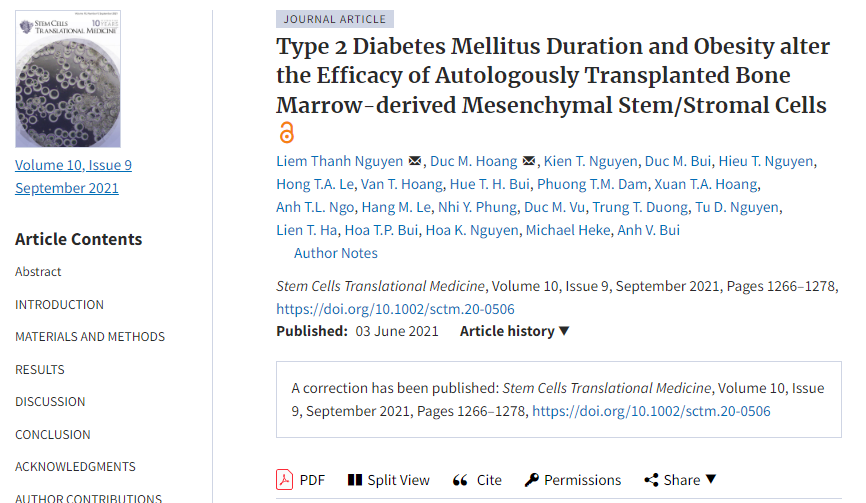 2型糖尿病持續(xù)時間和肥胖改變自體移植骨髓間充質干細胞的功效 