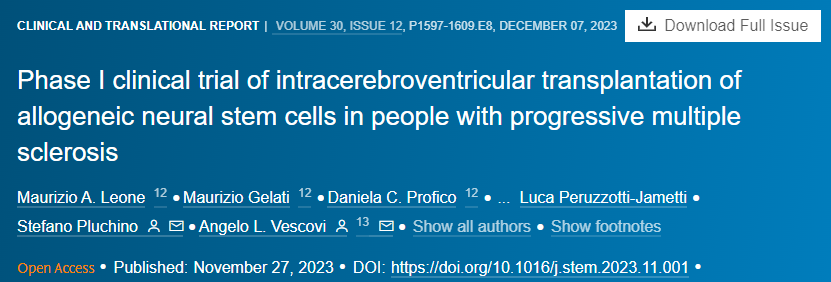 神經(jīng)干細(xì)胞腦內(nèi)移植治療15名多發(fā)性硬化癥患者：臨床試驗(yàn)結(jié)果已揭曉！
