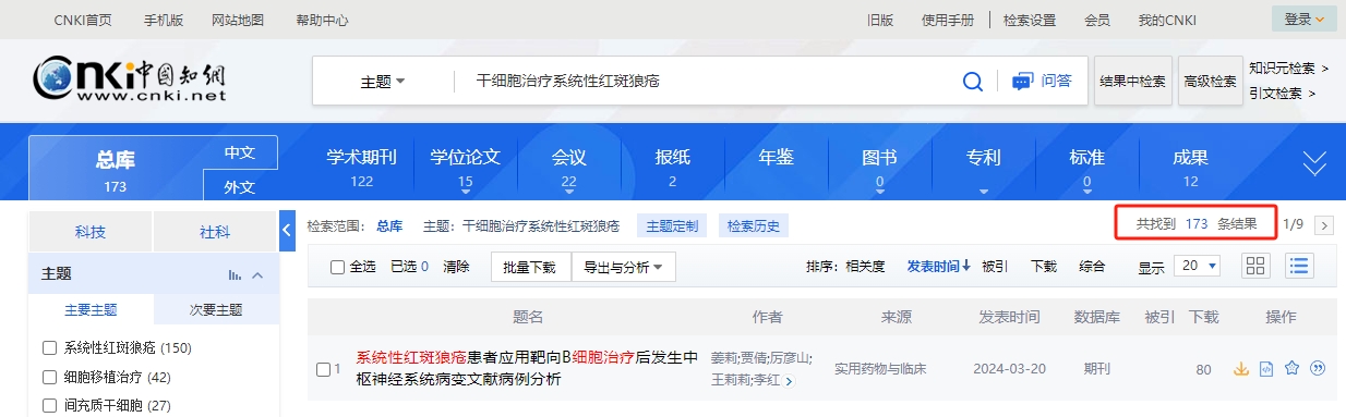 搜索發(fā)現(xiàn)相關文獻達到173條。