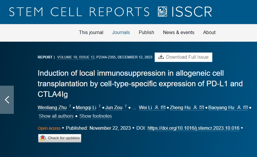 PD-L1 和 CTLA4Ig 的細(xì)胞類型特異性表達(dá)在同種異體細(xì)胞移植中誘導(dǎo)局部免疫抑制 PD-L1 和 CTLA4Ig 的細(xì)胞類型特異性表達(dá)在同種異體細(xì)胞移植中誘導(dǎo)局部免疫抑制