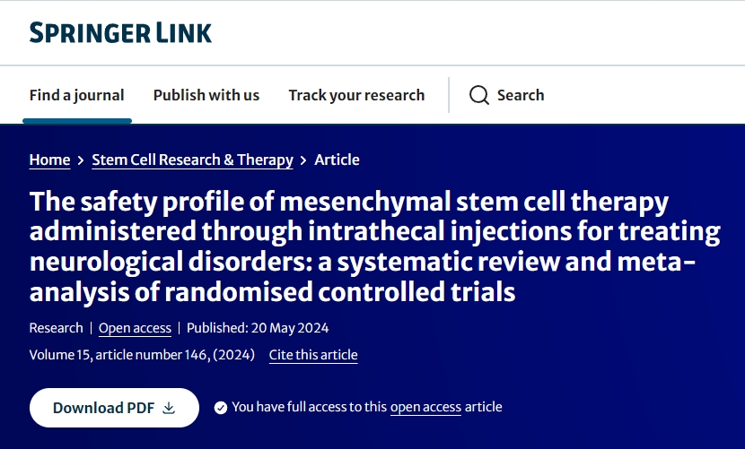 鞘內(nèi)注射干細(xì)胞治療神經(jīng)系統(tǒng)疾病的安全性如何？分析多項(xiàng)臨床結(jié)果得知