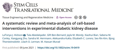 實驗性糖尿病腎病細胞干預的系統(tǒng)評價和薈萃分析