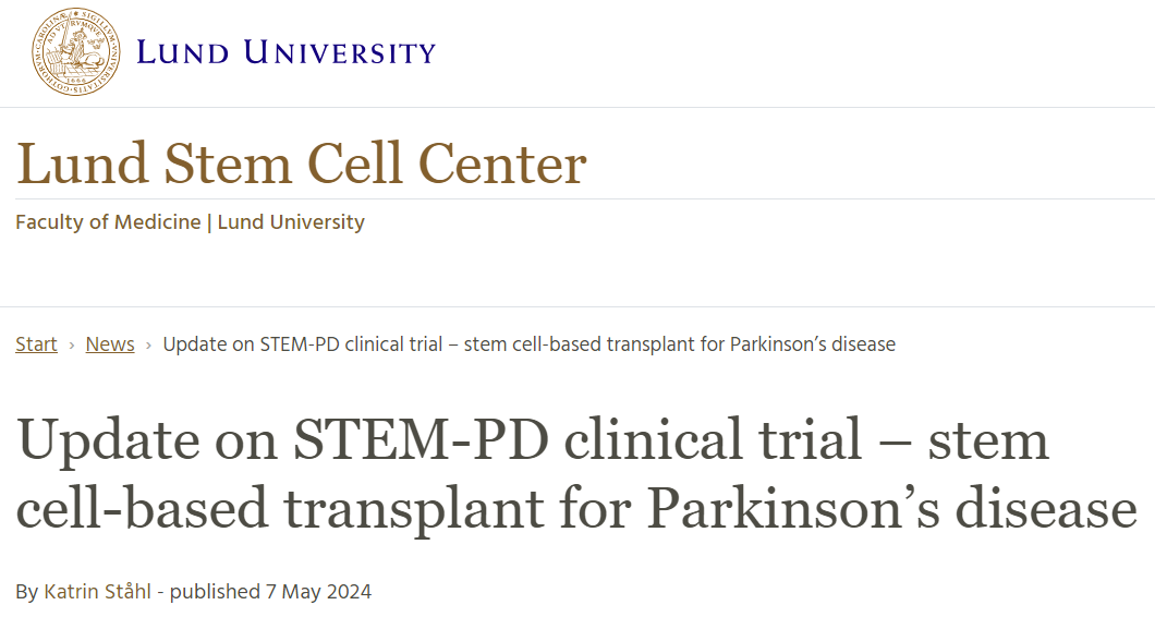 STEM-PD 臨床試驗(yàn)的最新進(jìn)展——基于干細(xì)胞的帕金森病移植