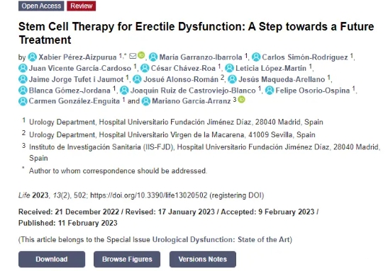 2023年干細胞治療勃起功能障礙臨床案例 2023年干細胞治療勃起功能障礙臨床案例