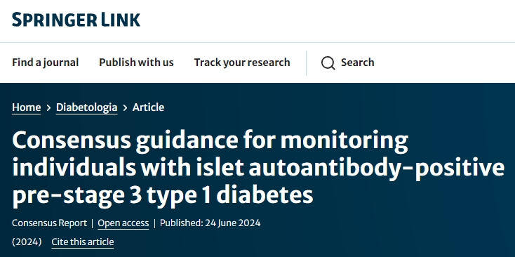 監(jiān)測(cè)胰島自身抗體陽(yáng)性的 3 期前 1 型糖尿病患者的共識(shí)指南