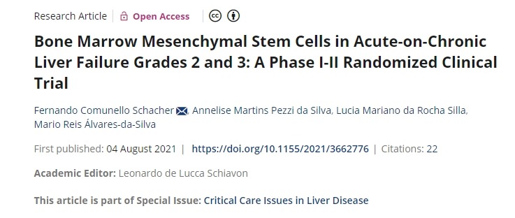 骨髓間充質(zhì)干細(xì)胞在 2 級(jí)和 3 級(jí)急性慢性肝衰竭中的應(yīng)用:I-II 期隨機(jī)臨床試驗(yàn) 骨髓間充質(zhì)干細(xì)胞在 2 級(jí)和 3 級(jí)急性慢性肝衰竭中的應(yīng)用:I-II 期隨機(jī)臨床試驗(yàn)