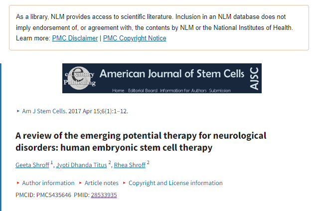 對(duì)神經(jīng)系統(tǒng)疾病新興潛在療法的綜述：人類胚胎干細(xì)胞療法