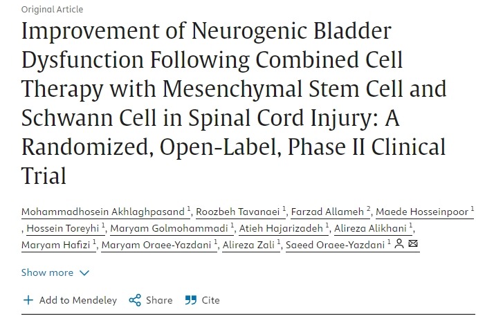間充質(zhì)干細(xì)胞和雪旺細(xì)胞聯(lián)合治療脊髓損傷后神經(jīng)源性膀胱功能障礙的改善：一項(xiàng)隨機(jī)、開(kāi)放標(biāo)簽、 II 期臨床試驗(yàn)