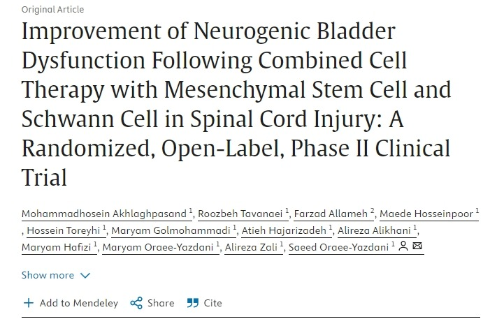 間充質(zhì)干細(xì)胞和雪旺細(xì)胞聯(lián)合治療脊髓損傷后神經(jīng)源性膀胱功能障礙的改善：一項(xiàng)隨機(jī)、開(kāi)放標(biāo)簽、 II 期臨床試驗(yàn)