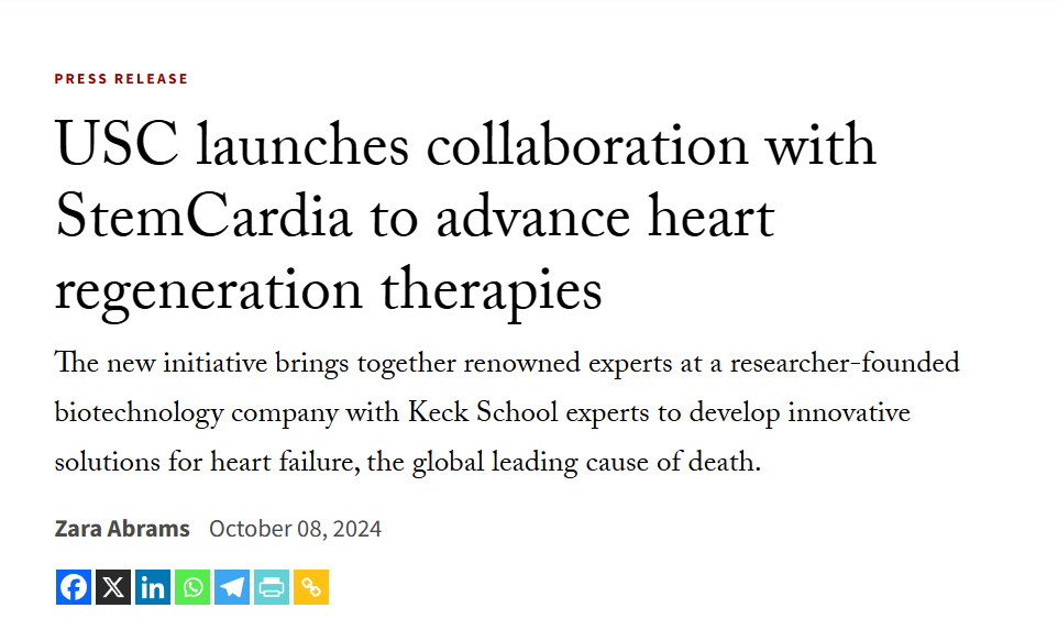 美國南加州大學(xué)的Chuck Murry教授，在經(jīng)歷近30年的探索后，終于計(jì)劃于2025年開展首次針對中度心力衰竭患者的干細(xì)胞臨床試驗(yàn)。