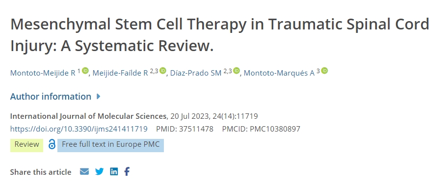 創(chuàng)傷性脊髓損傷的間充質(zhì)干細胞治療：系統(tǒng)評價