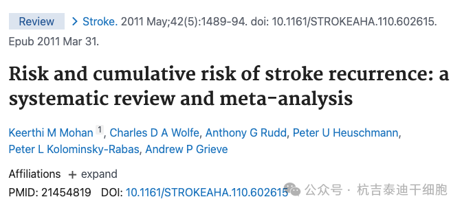 中風(fēng)復(fù)發(fā)的風(fēng)險(xiǎn)和累積風(fēng)險(xiǎn)：系統(tǒng)回顧和薈萃分析