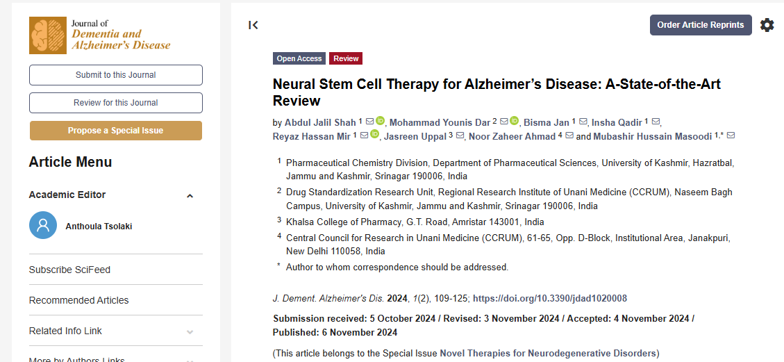 阿爾茨海默病的神經(jīng)干細(xì)胞療法：最新進(jìn)展綜述