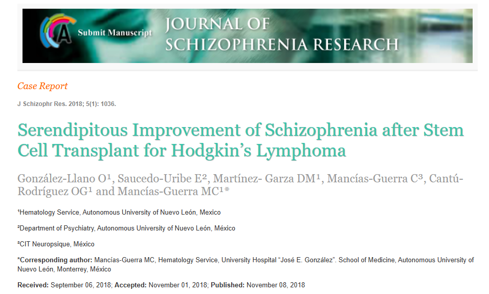 霍奇金淋巴瘤干細(xì)胞移植后精神分裂癥意外改善