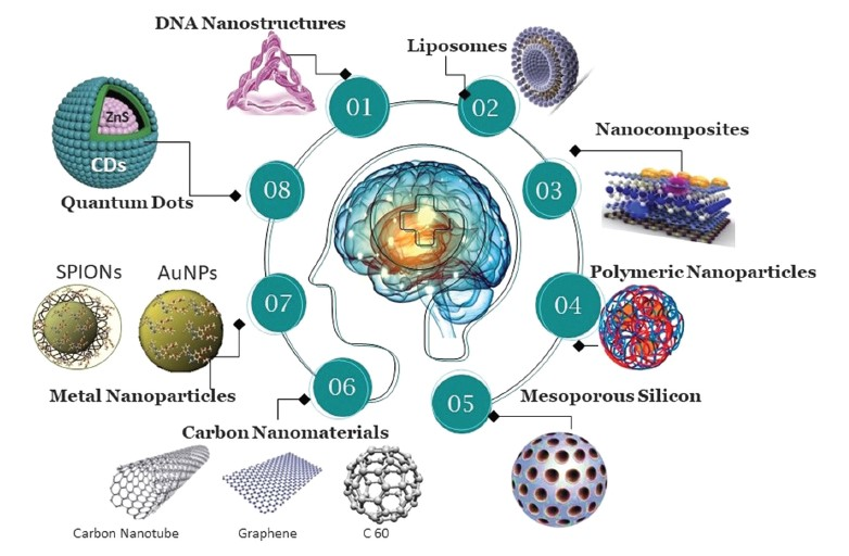 圖(2)：用于治療神經(jīng)退行性疾病的多樣化創(chuàng)新納米材料。