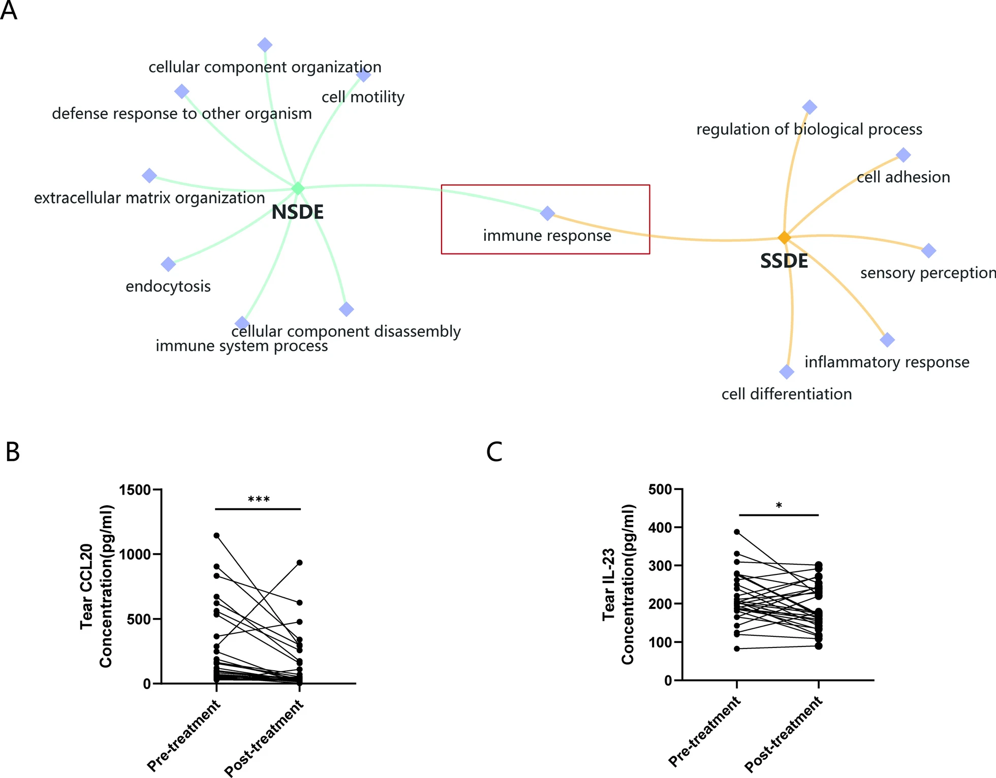 圖4：MSCs治療的NSDE組和SSDE組的聯(lián)合分析。