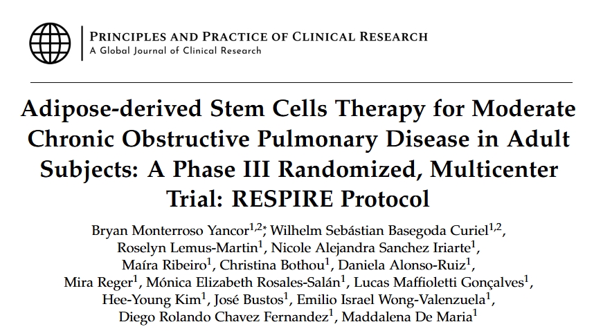 脂肪干細胞治療成人中度慢性阻塞性肺病：一項III期隨機、多中心臨床試驗：RESPIRE方案