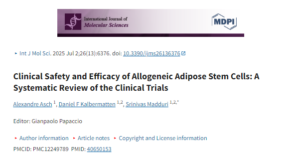 同種異體脂肪干細胞的臨床安全性和有效性:臨床試驗的系統(tǒng)評價 同種異體脂肪干細胞的臨床安全性和有效性:臨床試驗的系統(tǒng)評價