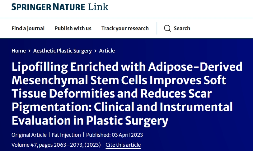 富含脂肪間充質(zhì)干細胞的脂肪填充技術(shù)可改善軟組織畸形并減少疤痕色素沉著：整形外科的臨床和器械評估