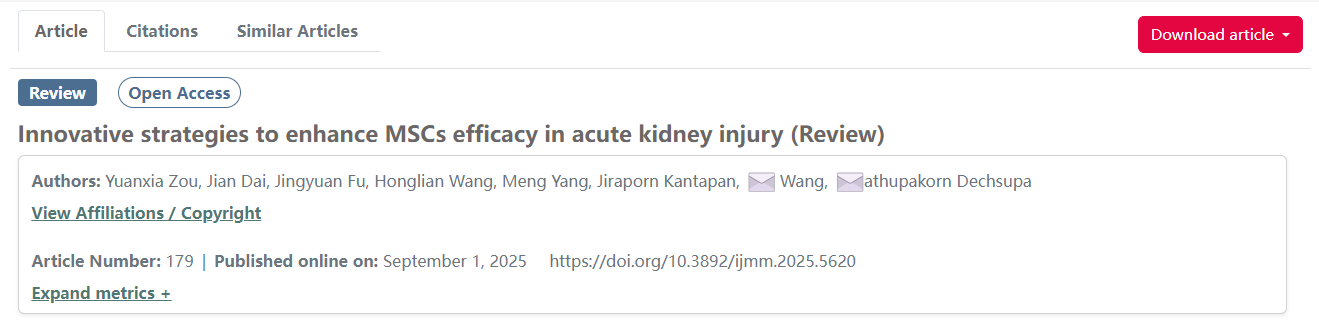 提高間充質(zhì)干細胞治療急性腎損傷療效的創(chuàng)新策略（綜述）