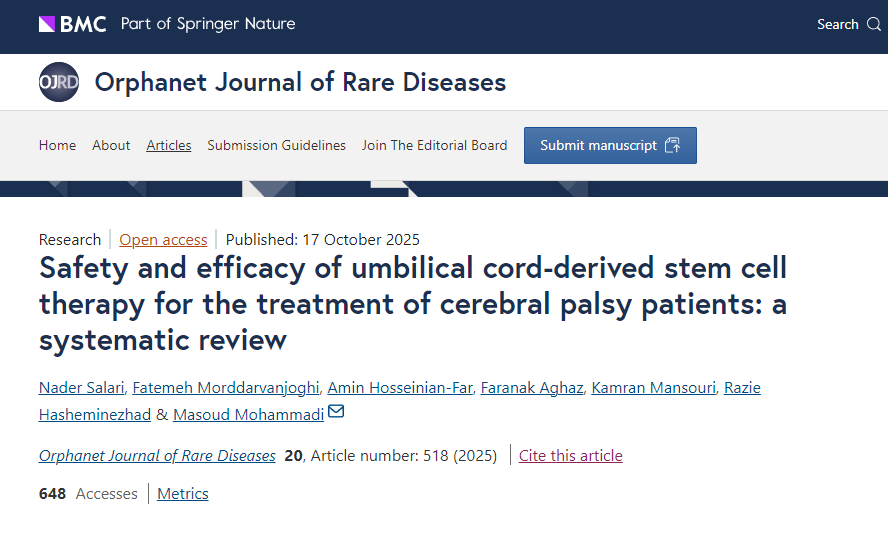 臍帶血干細胞療法治療腦癱患者的安全性和有效性：系統(tǒng)評價