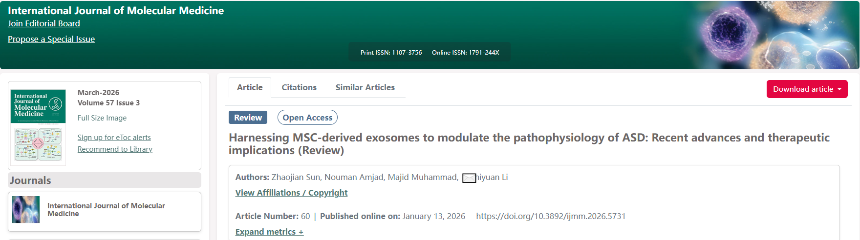 自閉癥治療新突破：MSC外泌體——一種能穿透血腦屏障的“無細(xì)胞”新策略